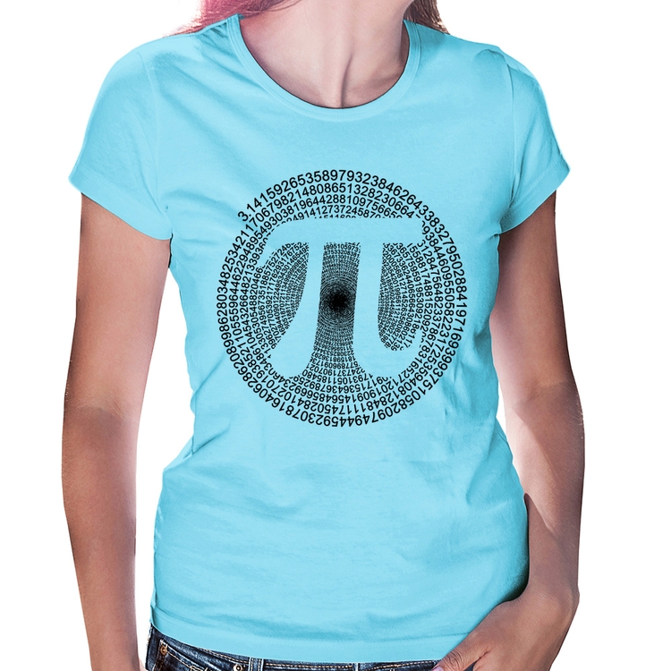 Baby Look PI 3,14 Matemática Espiral - Azul Bebê