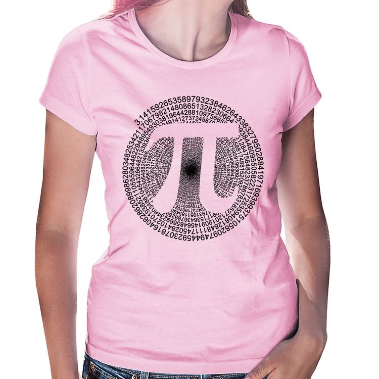 Baby Look PI 3,14 Matemática Espiral - Rosa Bebê