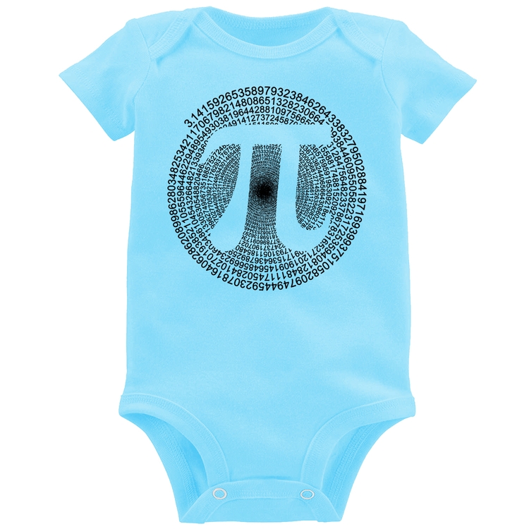 Body Bebê PI 3,14 Matemática Espiral - Azul Bebê