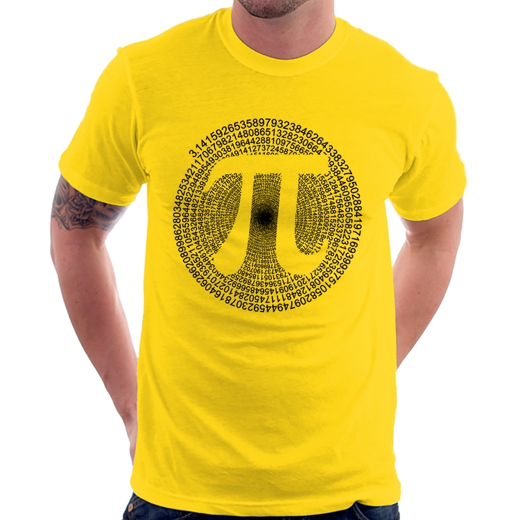 Camiseta PI 3,14 Matemática Espiral - Amarela