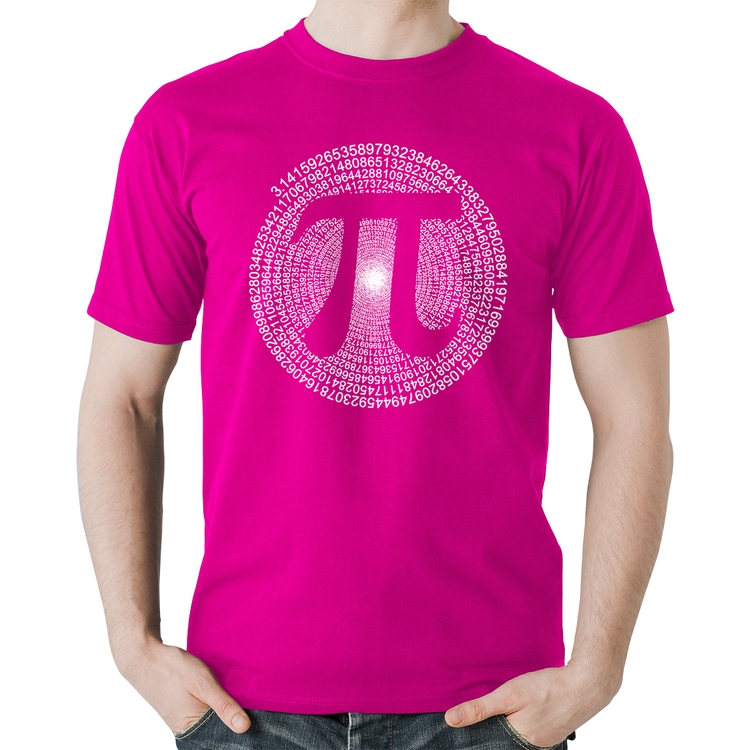 Camiseta Algodão PI 3,14 Matemática Espiral - Rosa