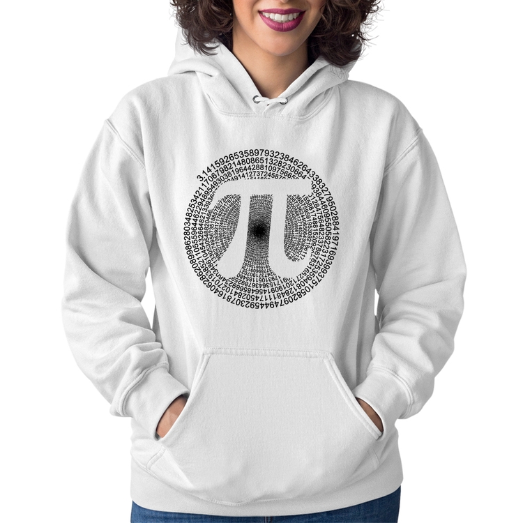 Moletom Feminino PI 3,14 Matemática Espiral - Branco