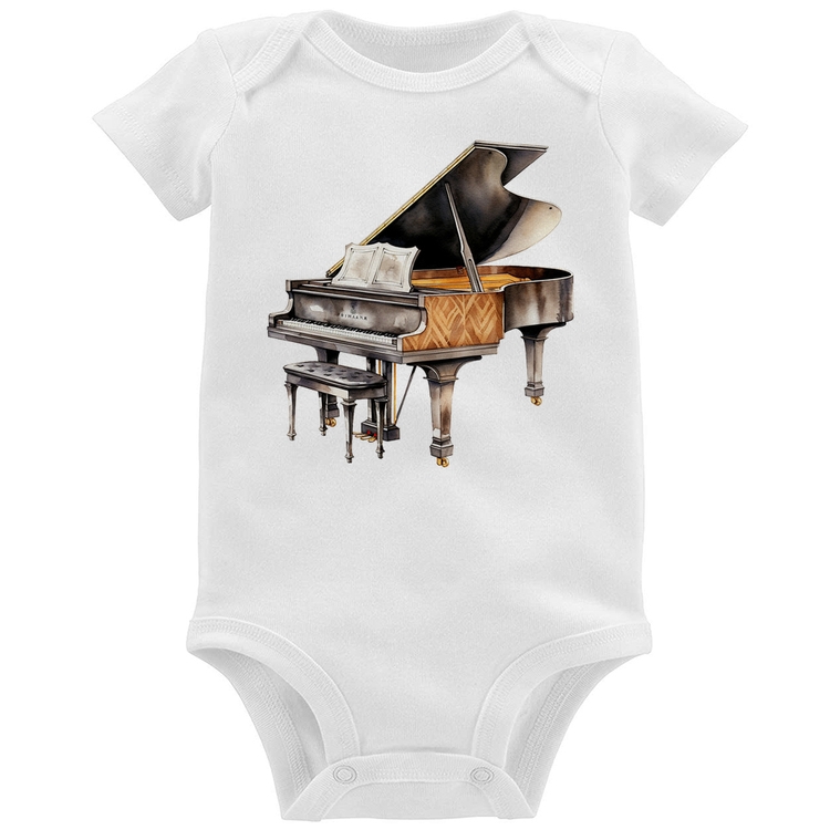 Body Bebê Piano Arte