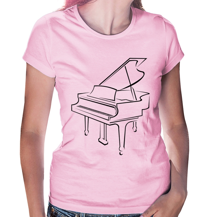 Baby Look Piano - Rosa Bebê