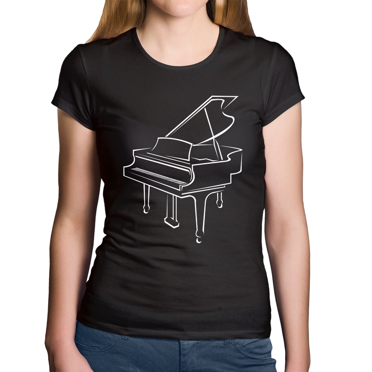 Baby Look Algodão Piano