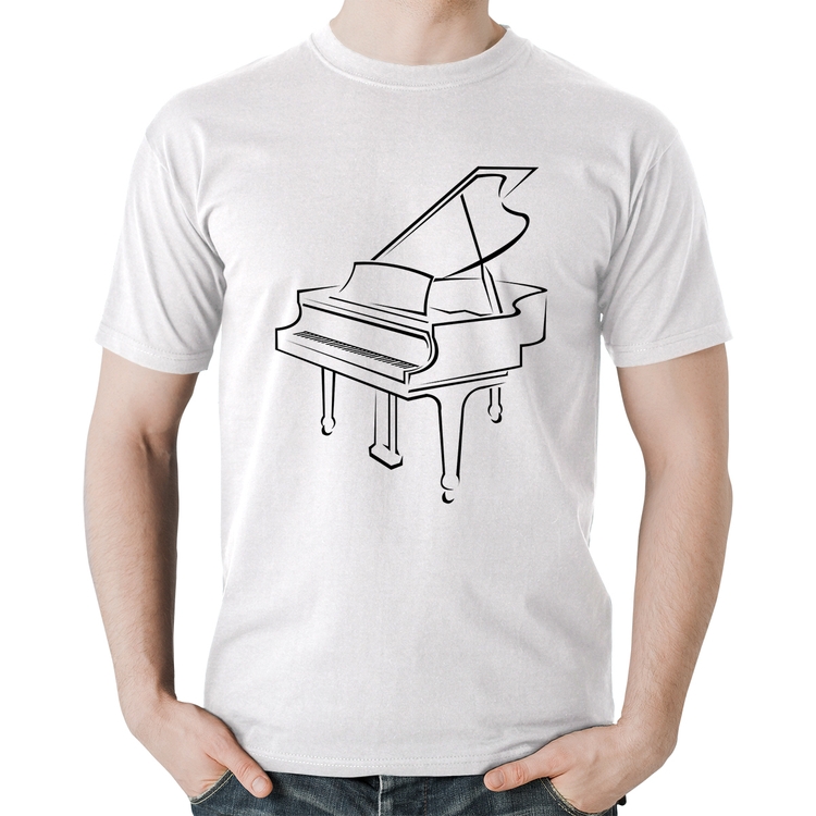 Camiseta Algodão Piano - Branca