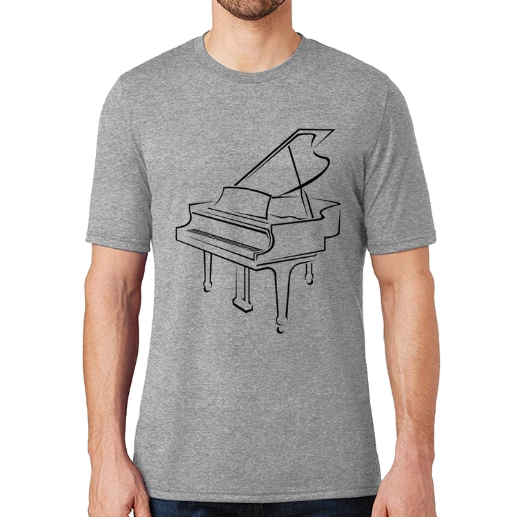 Camiseta Piano - Cinza
