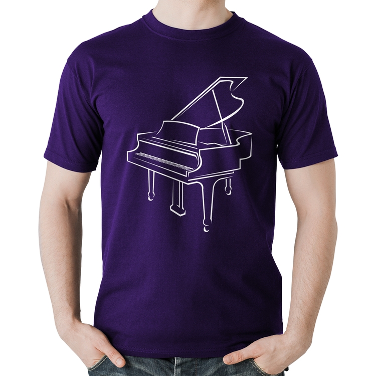 Camiseta Algodão Piano - Roxa