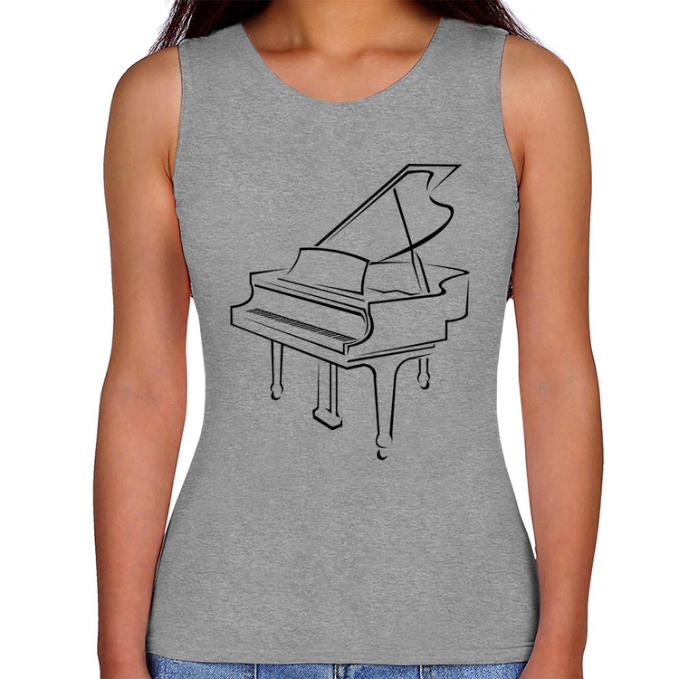 Regata Feminina Piano - Cinza