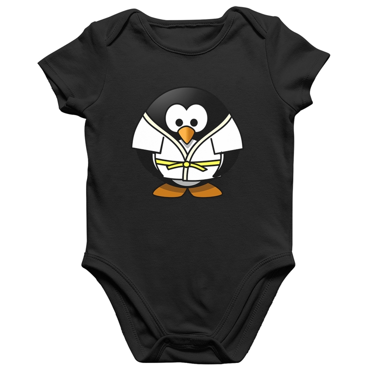 Body Bebê Algodão Pinguim Judô