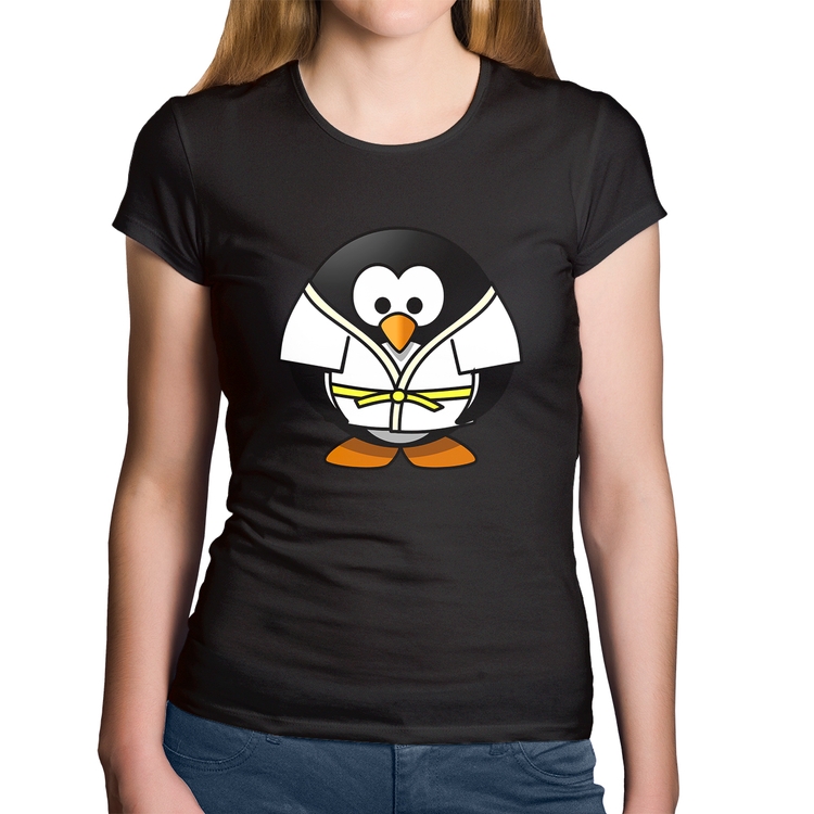 Baby Look Algodão Pinguim Judô