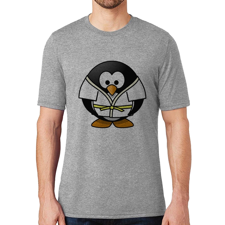 Camiseta Pinguim Judô - Cinza