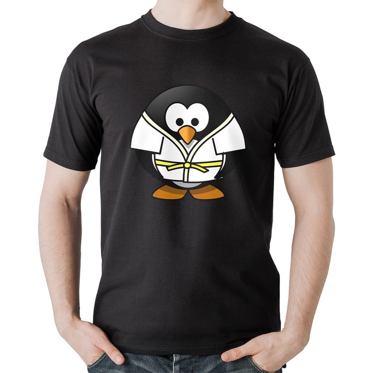 Camiseta Algodão Pinguim Judô