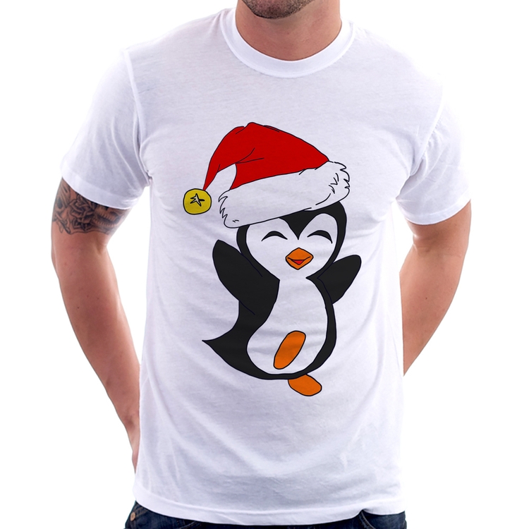 Camiseta Pinguim Noel