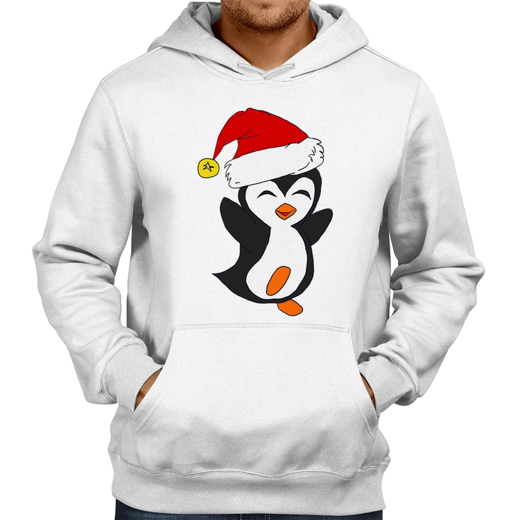 Moletom Pinguim Noel - Branco