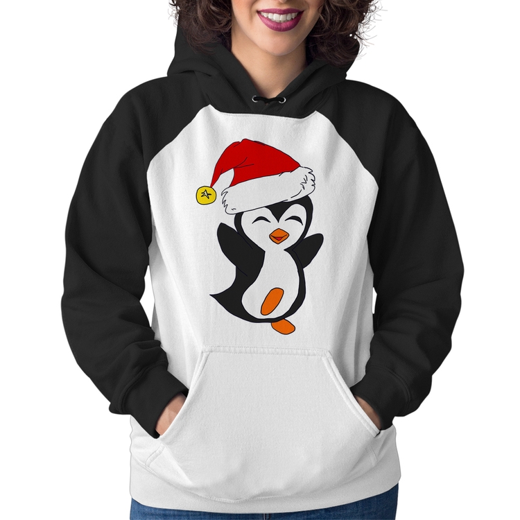 Moletom Feminino Pinguim Noel
