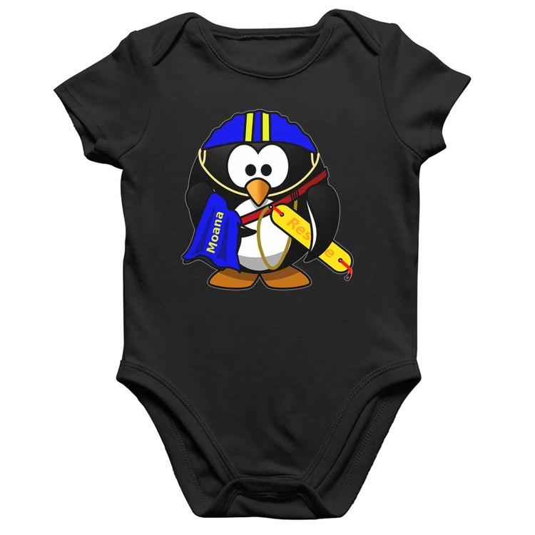 Body Bebê Algodão Pinguim Salva Vidas