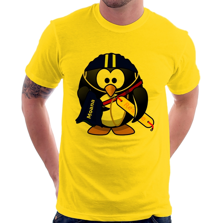 Camiseta Pinguim Salva Vidas - Amarela