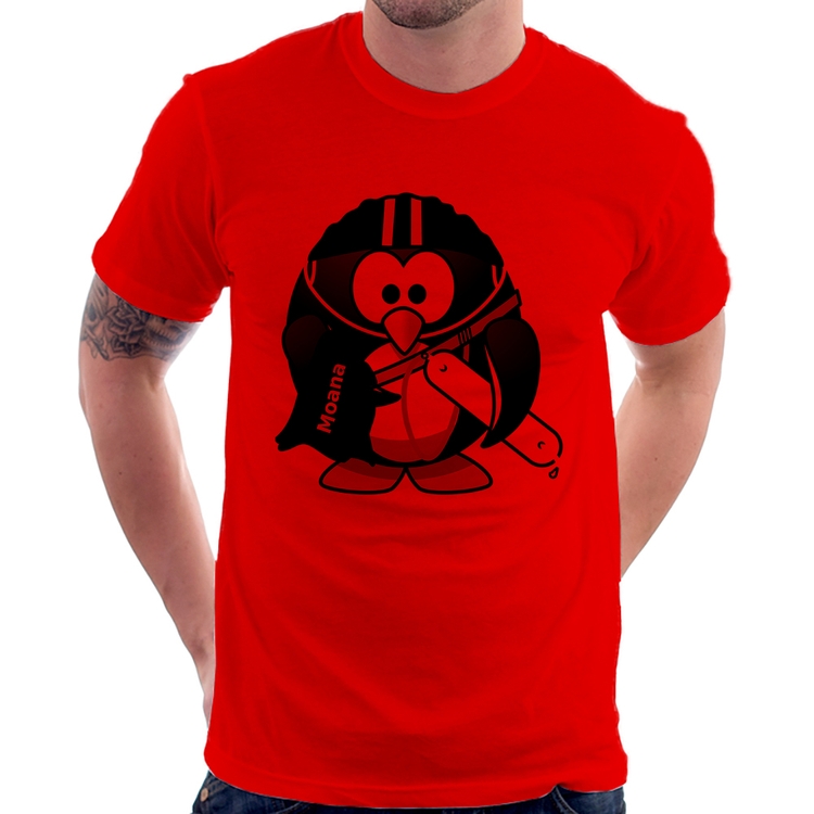 Camiseta Pinguim Salva Vidas - Vermelha