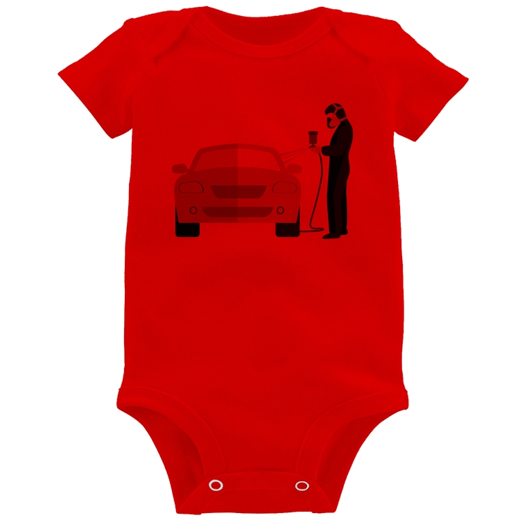 Body Bebê Pintor Automotivo - Vermelho