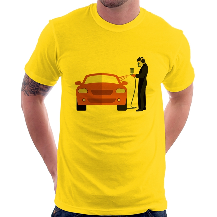 Camiseta Pintor Automotivo - Amarela