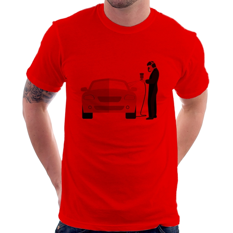 Camiseta Pintor Automotivo - Vermelha