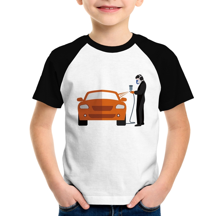 Camiseta Raglan Infantil Pintor Automotivo