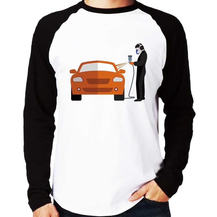 Camiseta Raglan Pintor Automotivo Manga Longa