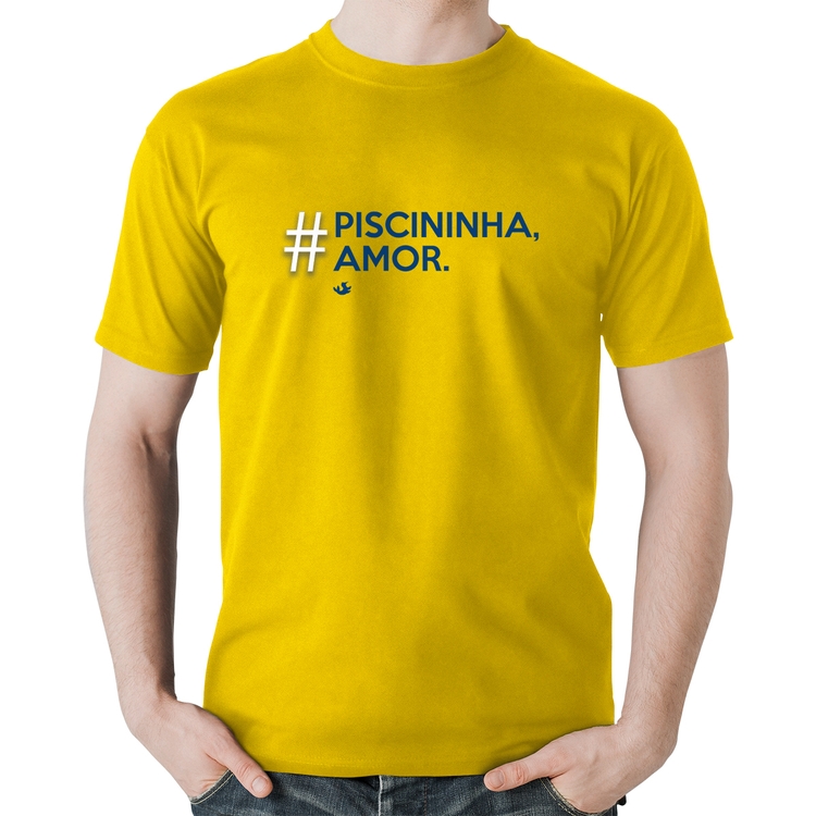 Camiseta Algodão Piscininha amor - Amarela