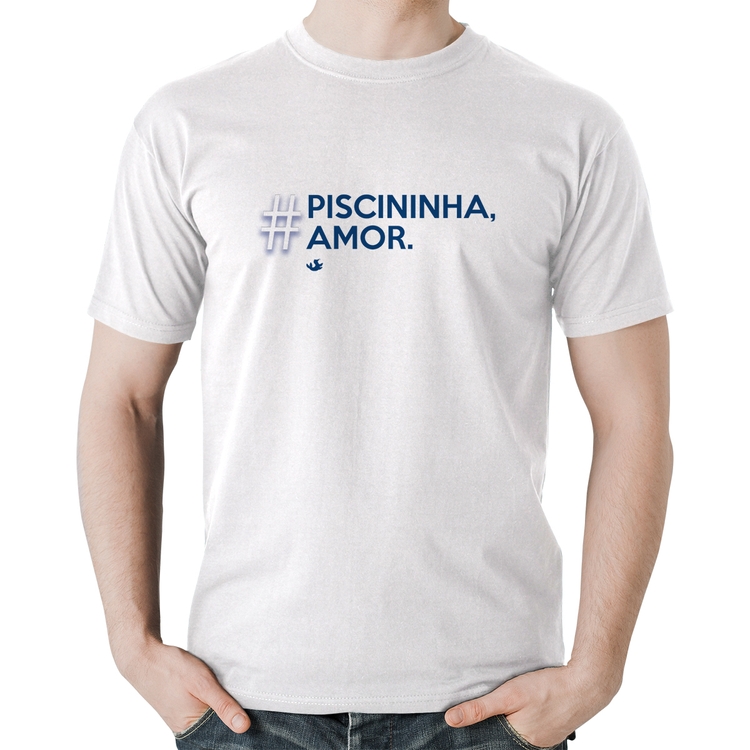 Camiseta Algodão Piscininha amor - Branca