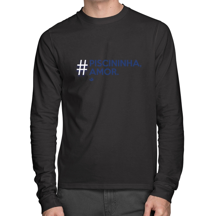 Camiseta Algodão Piscininha amor Manga Longa