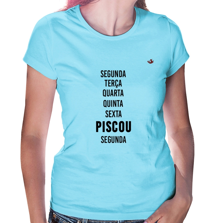 Baby Look Piscou, segunda - Azul Bebê