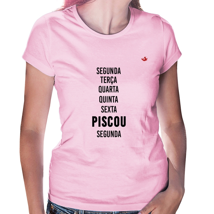 Baby Look Piscou, segunda - Rosa Bebê