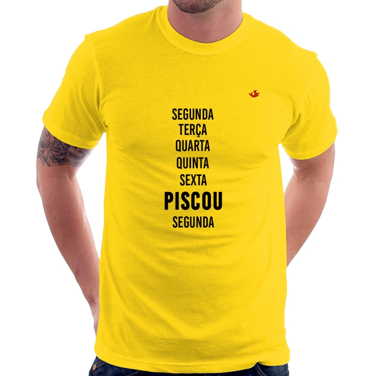 Camiseta Piscou, segunda - Amarela