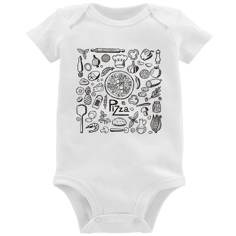 Body Bebê Pizza Elementos