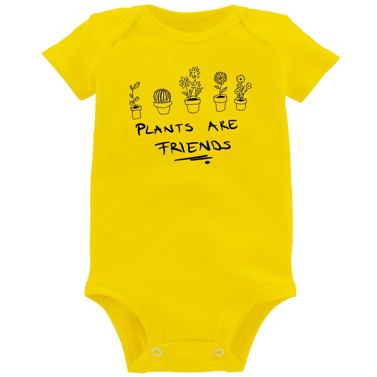 Body Bebê Plants are Friends - Amarelo