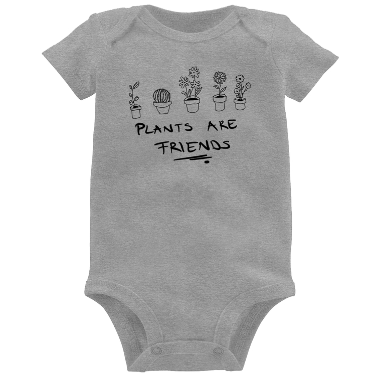 Body Bebê Plants are Friends - Cinza