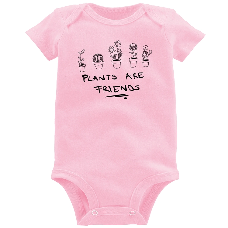 Body Bebê Plants are Friends - Rosa Bebê
