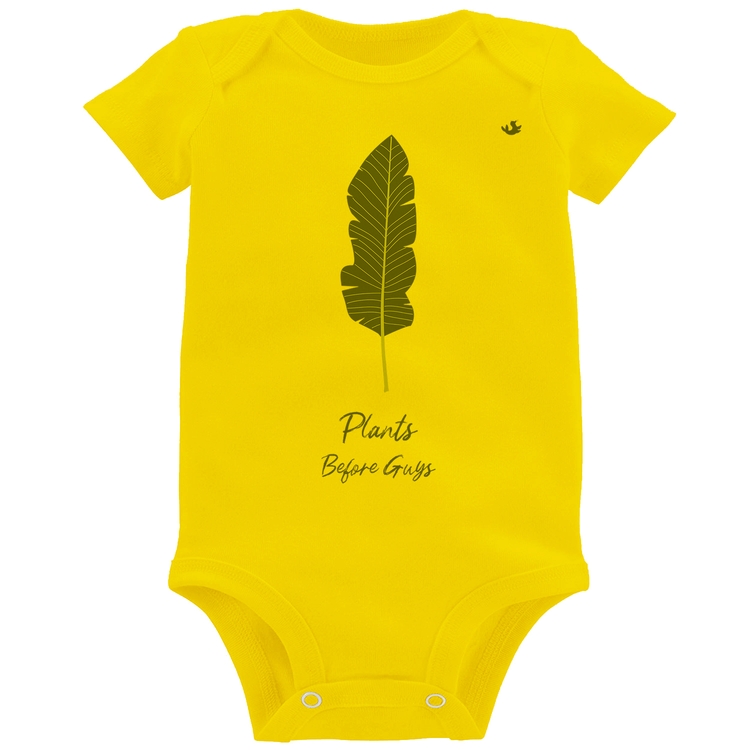 Body Bebê Plants Before Guys - Amarelo