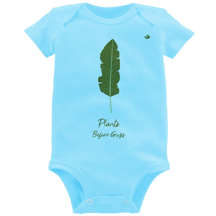 Body Bebê Plants Before Guys - Azul Bebê