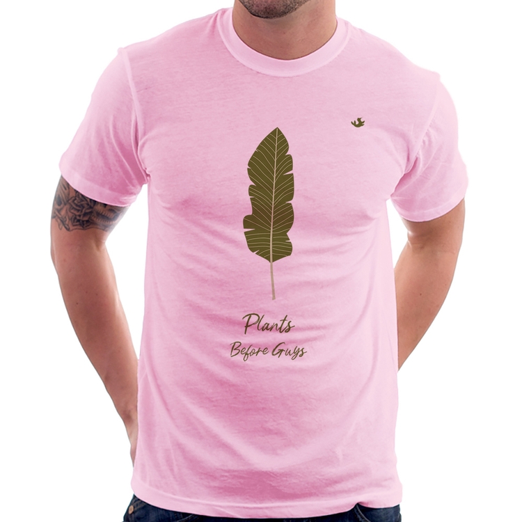 Camiseta Plants Before Guys - Rosa Bebê