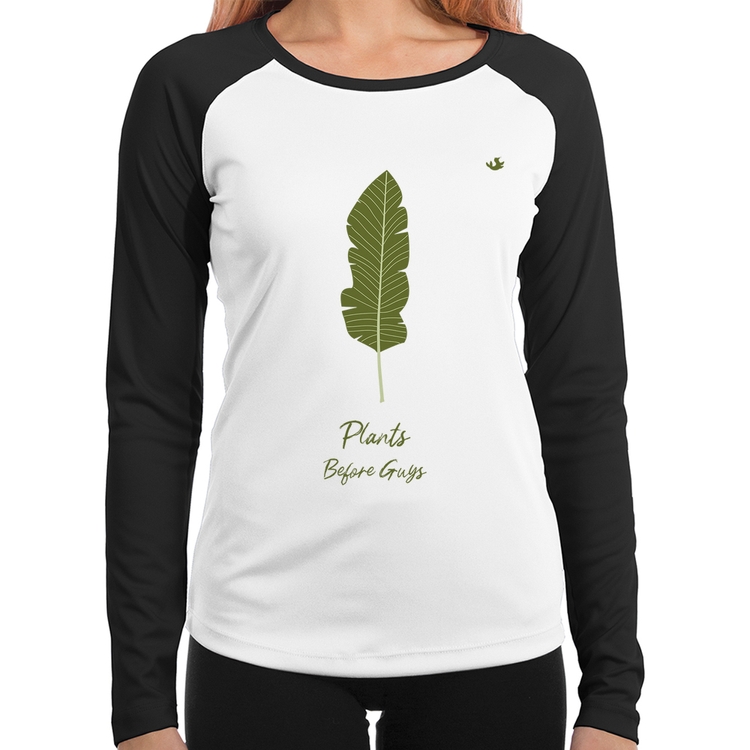 Baby Look Raglan Plants Before Guys Manga Longa
