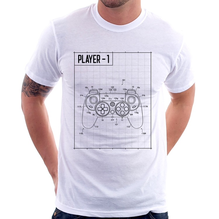 Camiseta Player 1 Controle Joystick