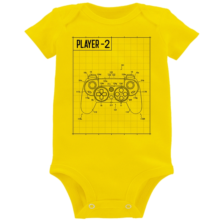 Body Bebê Player 2 Controle Joystick - Amarelo