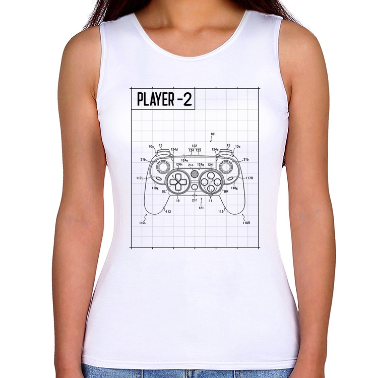 Regata Feminina Player 2 Controle Joystick