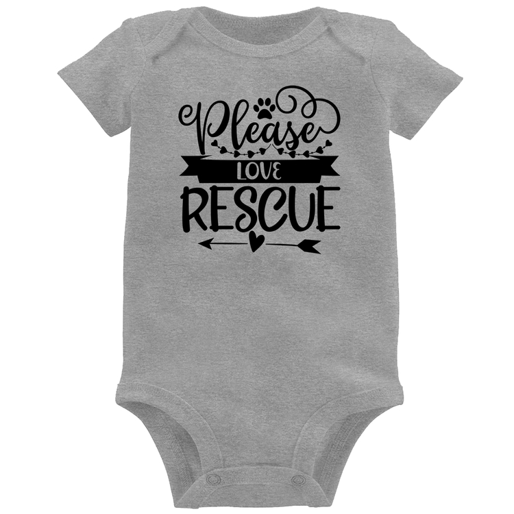 Body Bebê Please Love Rescue - Cinza