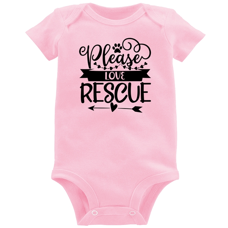 Body Bebê Please Love Rescue - Rosa Bebê