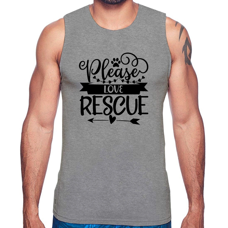 Regata Please Love Rescue - Cinza