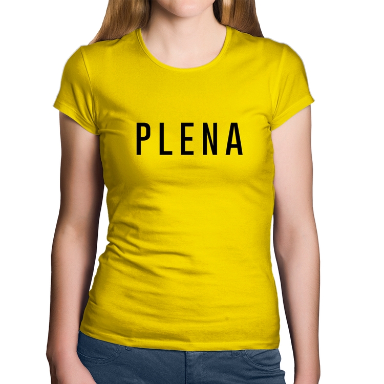 Baby Look Algodão Plena - Amarela