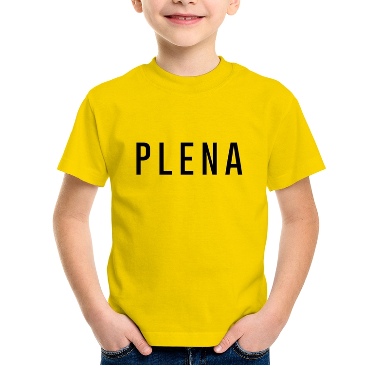 Camiseta Infantil Plena - Amarela